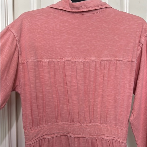 Free People Rusty Wine Pink Button-Up Jumpsuit - Picture 10 of 14